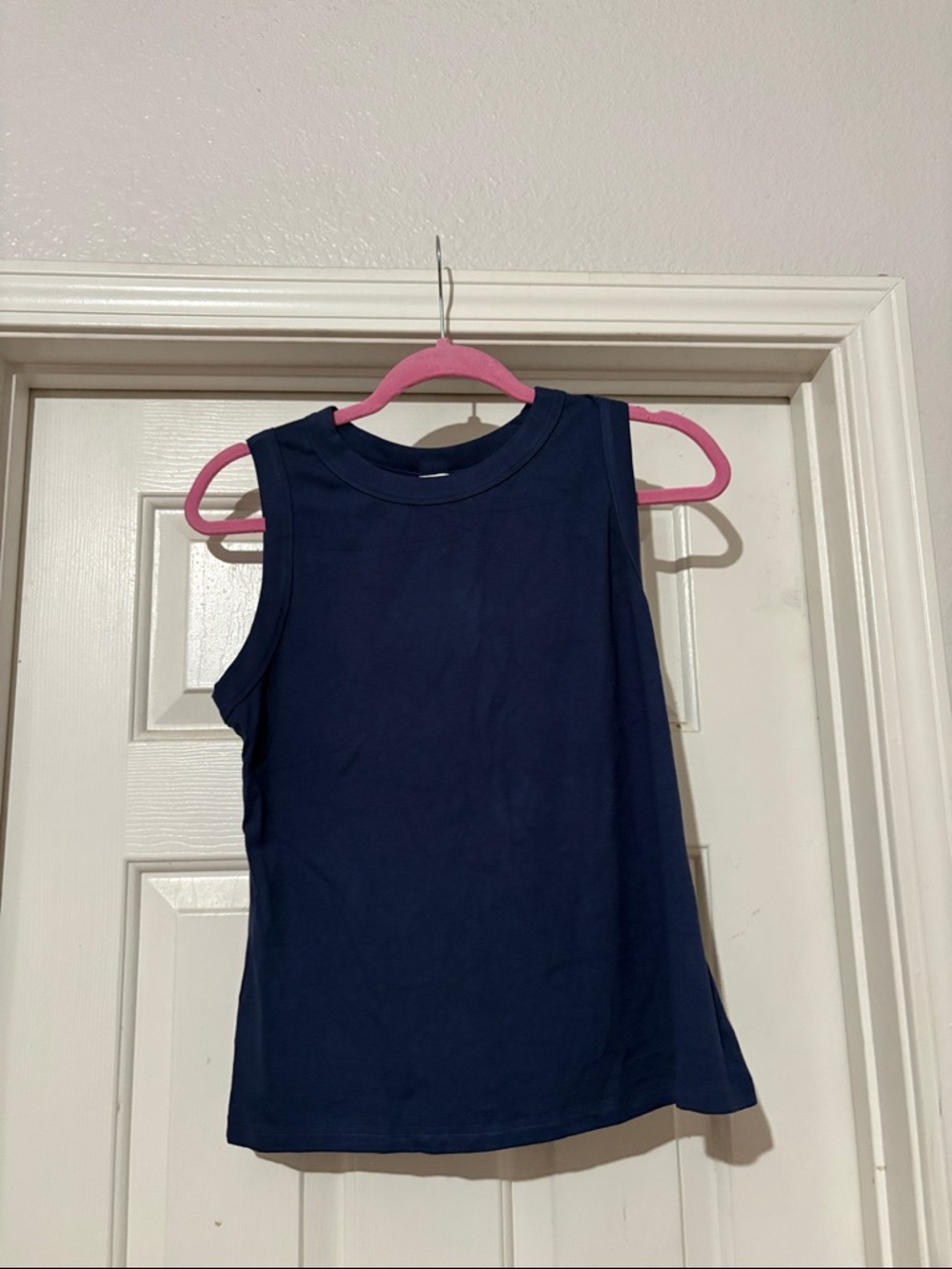 Womens Navy Sleeveless Tank Top